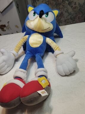 Sonic the Hedgehog Blue Plush Stuffed Toy - Classic Character